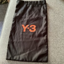 Y-3 Yohji Yamamoto 15" x 8" inches Black Drawstring Dust Bag Satin