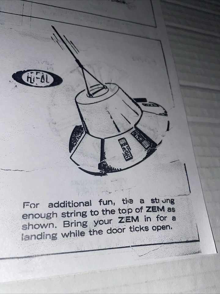 REPRO Instruction Sheet ONLY FOR  Ideal Toys ZEM XXI Zeroid Explorer - Image 3 of 4