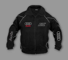 New Men Audi ABT Racing Fleece Jacket Sweatshirt Apparel Embroidered