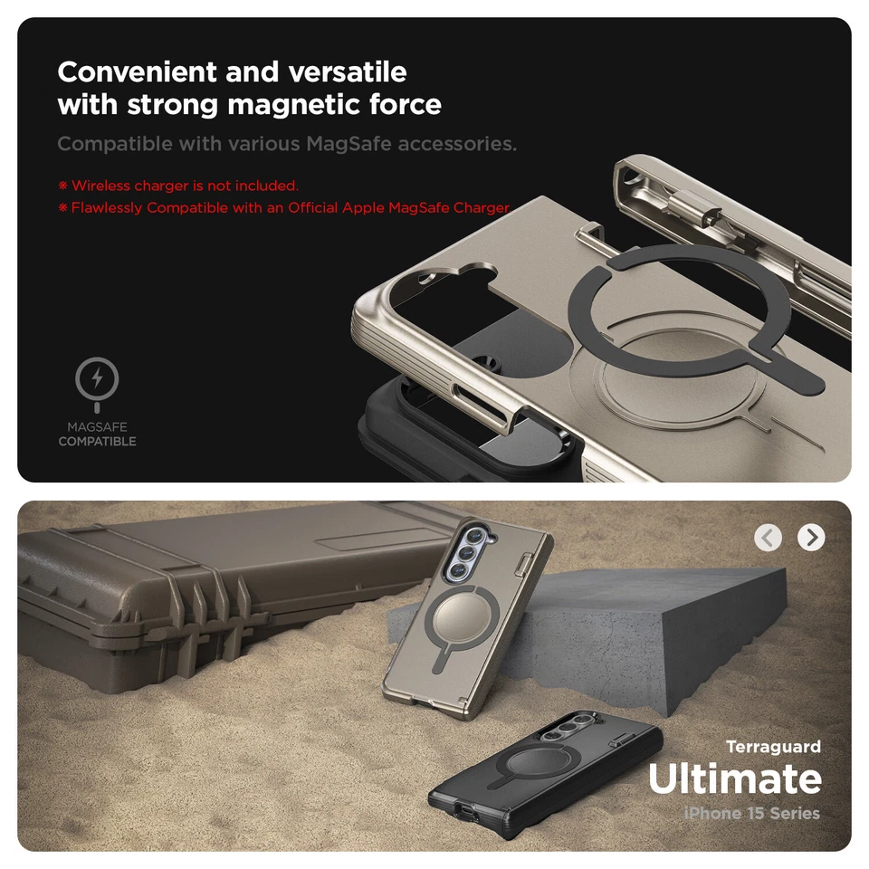 Funda plegable para Galaxy Z 6 diseño VRS [Borde del torso] MagSafe y protección de bisagras Foto 4 de 4