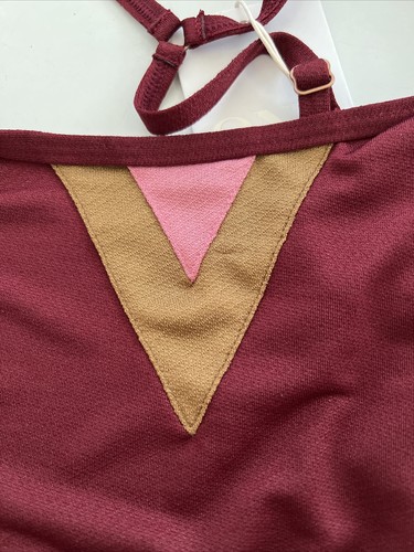 One Teaspoon Mayflower Bralette Merlot Red Large - Picture 9 of 9