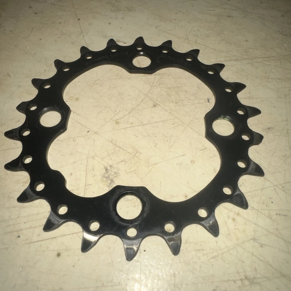 Plato de acero Shimano 22 dientes 9/10 velocidades 4 x 64 BCD negro CR38 SLX M670 Foto 3 de 4