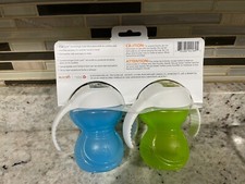 Munchkin Training Cups Spill Proof Reinforced Bite Proof Purple/Blue 7oz 2 Count