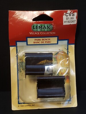 Lemax Christmas Village Town Metal Park Benches 24033 Brown 2 PC