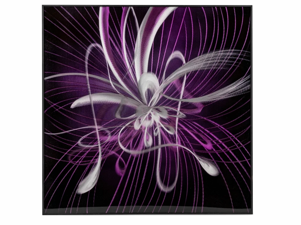 Wunderschönes 3D Wandbild Abstrakt aus Aluminium inklusive Rahmen 60x60 cm - Bild 1 von 1