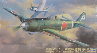 WWII JAPANESE NAKAJIMA KI84-I TYPE 4 HASEGAWA 1:48 PLASTIC MODEL AIRPLANE KIT