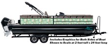 Painted Ship Deck Faux Boards Graphic Wrap Decal Bass Fishing Pontoon Boat Vinyl