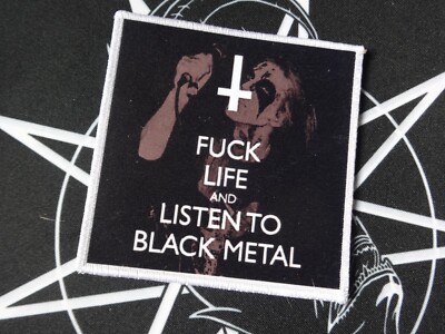 Listen To Black Metal Patch Aufnaher Kutte Black Metal Mayhem Dead