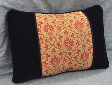 NEW Pillow made w Ralph Lauren Diplomat Langham Camel  Navy Velvet Fabric 20x16