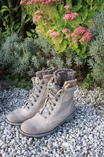 ✪ Café Noir Ibiza Boho Leder Boots 39 gefüttert gipsy Hippie Strick Lagenlook St