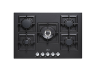 Elleci PGSP75140CS Ebene Kochen 5 Feuer 75 Cm Granitek Schwarz Gitter Gusseisen