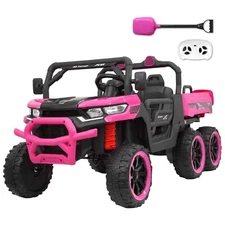 Pink 24V Kids Ride on Toy 2 Seater Electric Truck Power Wheels Car with Remote