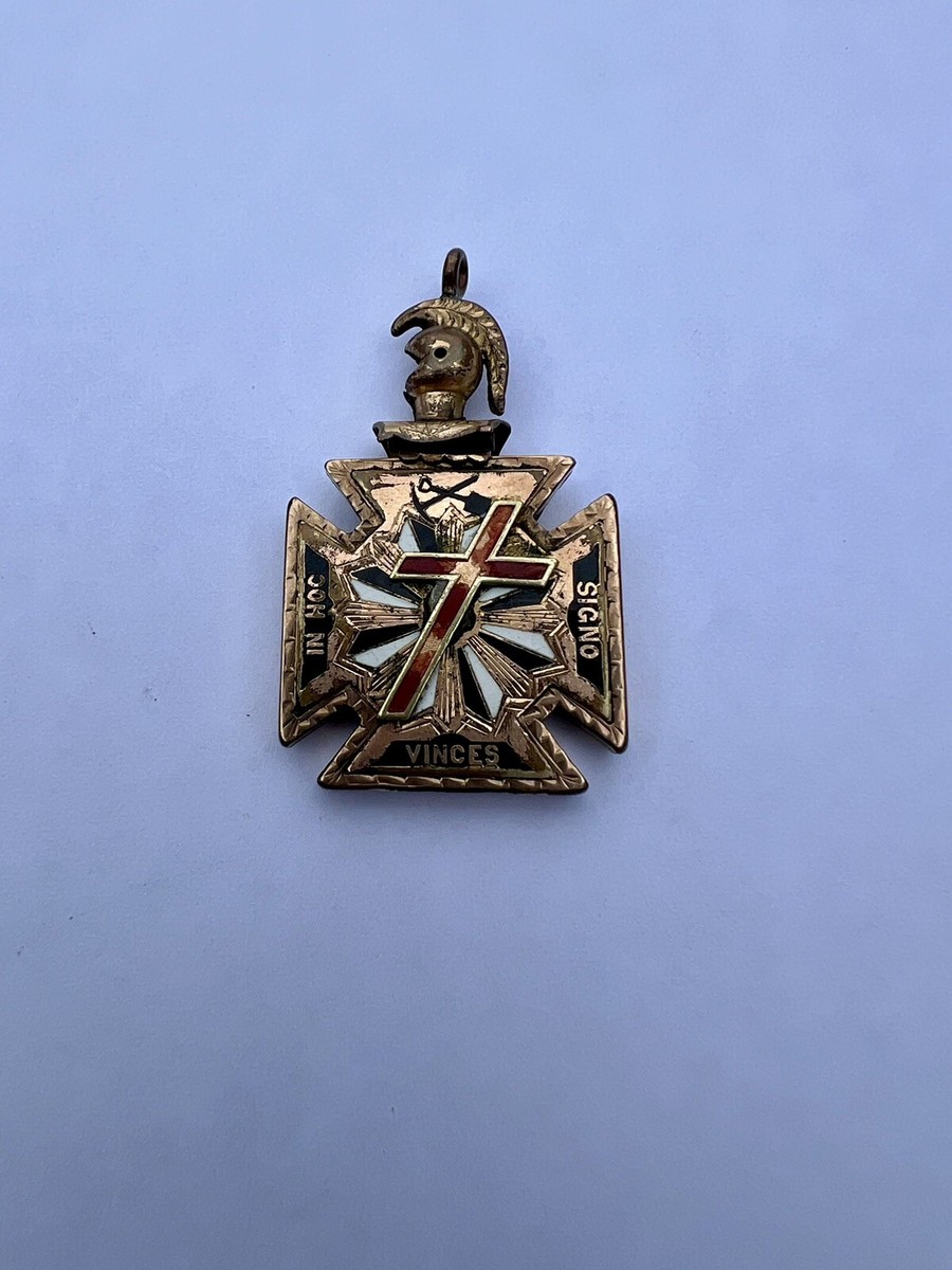 Antique Knights Templar Masonic Watch Fob