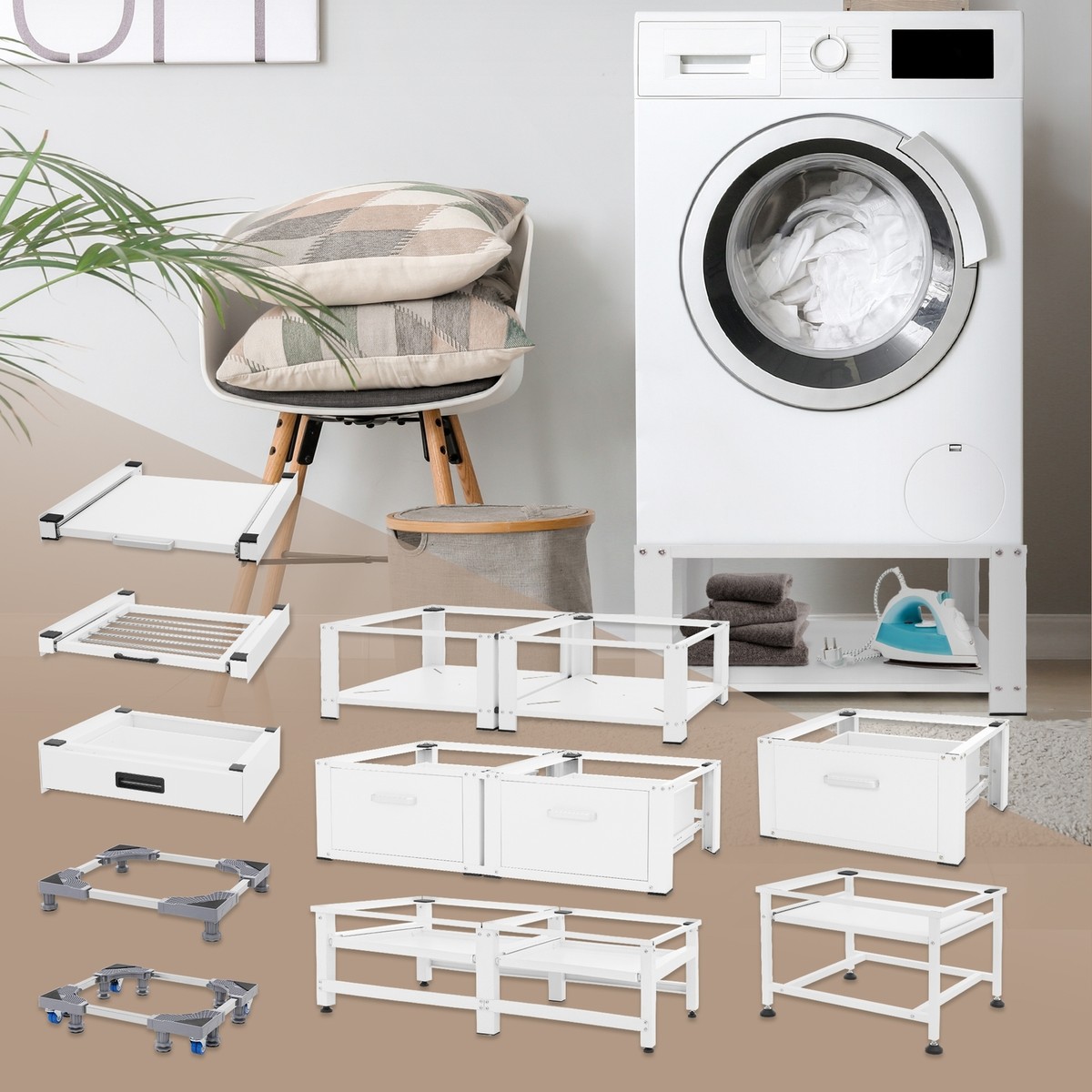 Telaio Intermedio Accessori Per Lavatrici Telaio Di Collegamento Estensibile Asc 88712191 - Foto 11