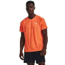 Under Armour Mens T Shirt 2xl Fitted Striker Deco Diamond Orange Nwt