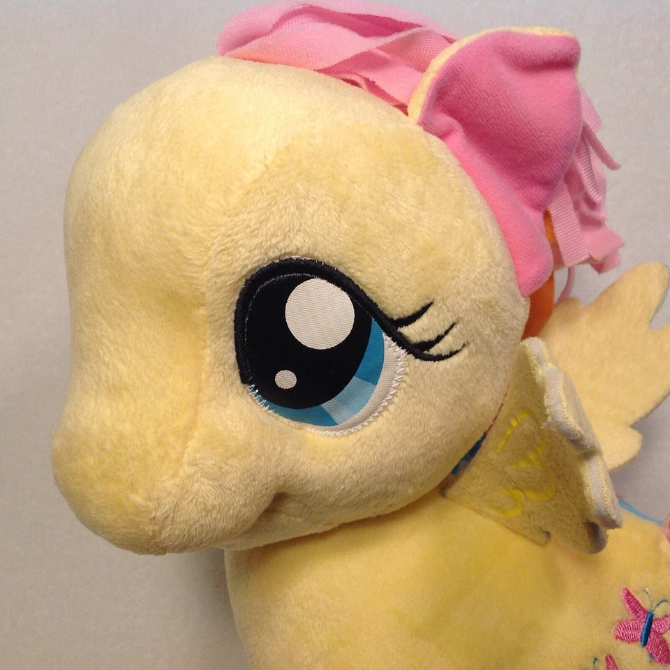 My Little Pony FLUTTERSHY 12” Plush Toy PINK Butterfly Yellow Pegasus 2014 - Image 2 of 4