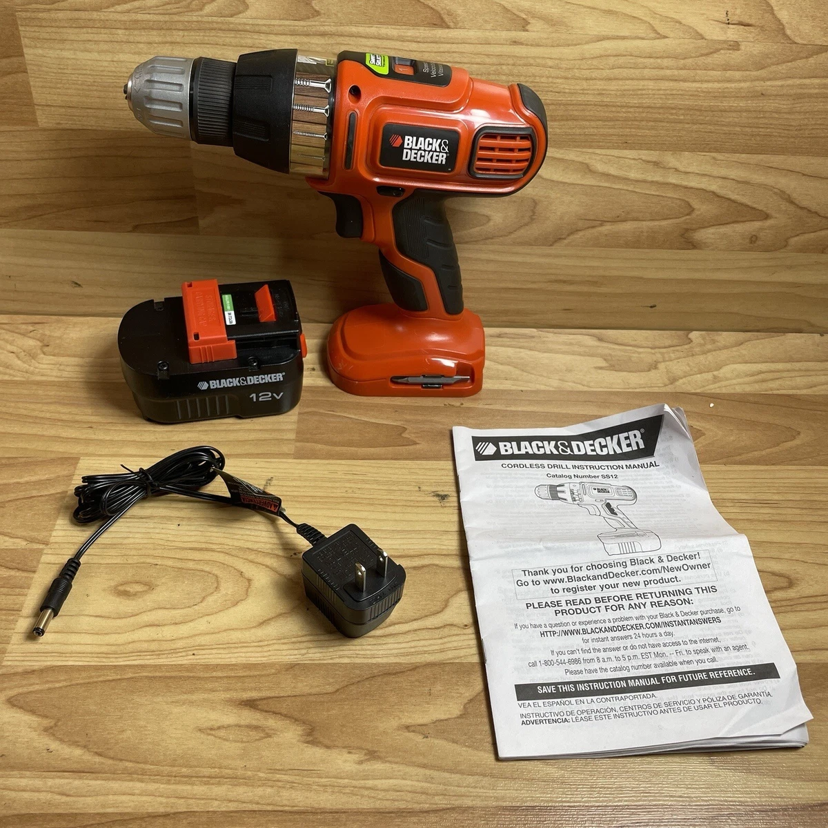 Black & Decker 12V Lithium Drill with 2 Batteries 