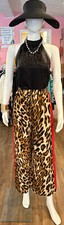 Cheetah Print Flared Legged Pants Size: M