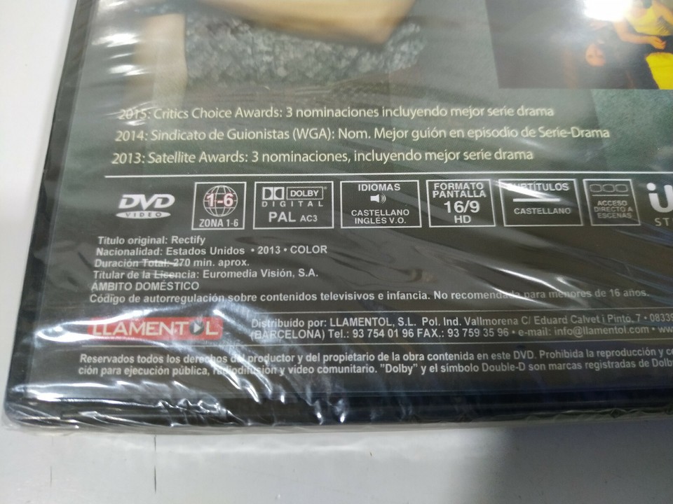 Rectify Season 1 Complete 2 X DVD Region ALL Spanish English 3T eBay