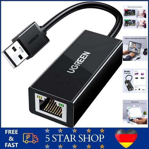 USB LAN Adapter Ethernet Netzwerkadapter kompatibel mit Windows Mac Linux Switch