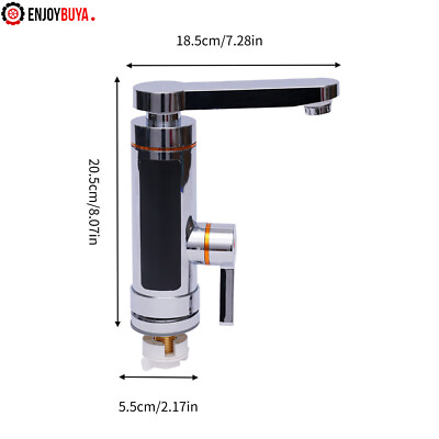 Kitchen Electric Heating Tap Faucet Sink 360Degree Rotation Digital Display 110V