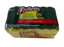 Quickie 2052201 Multi-Purpose Non-Scratch Scrub Sponge, Green Yellow, 2-Pack