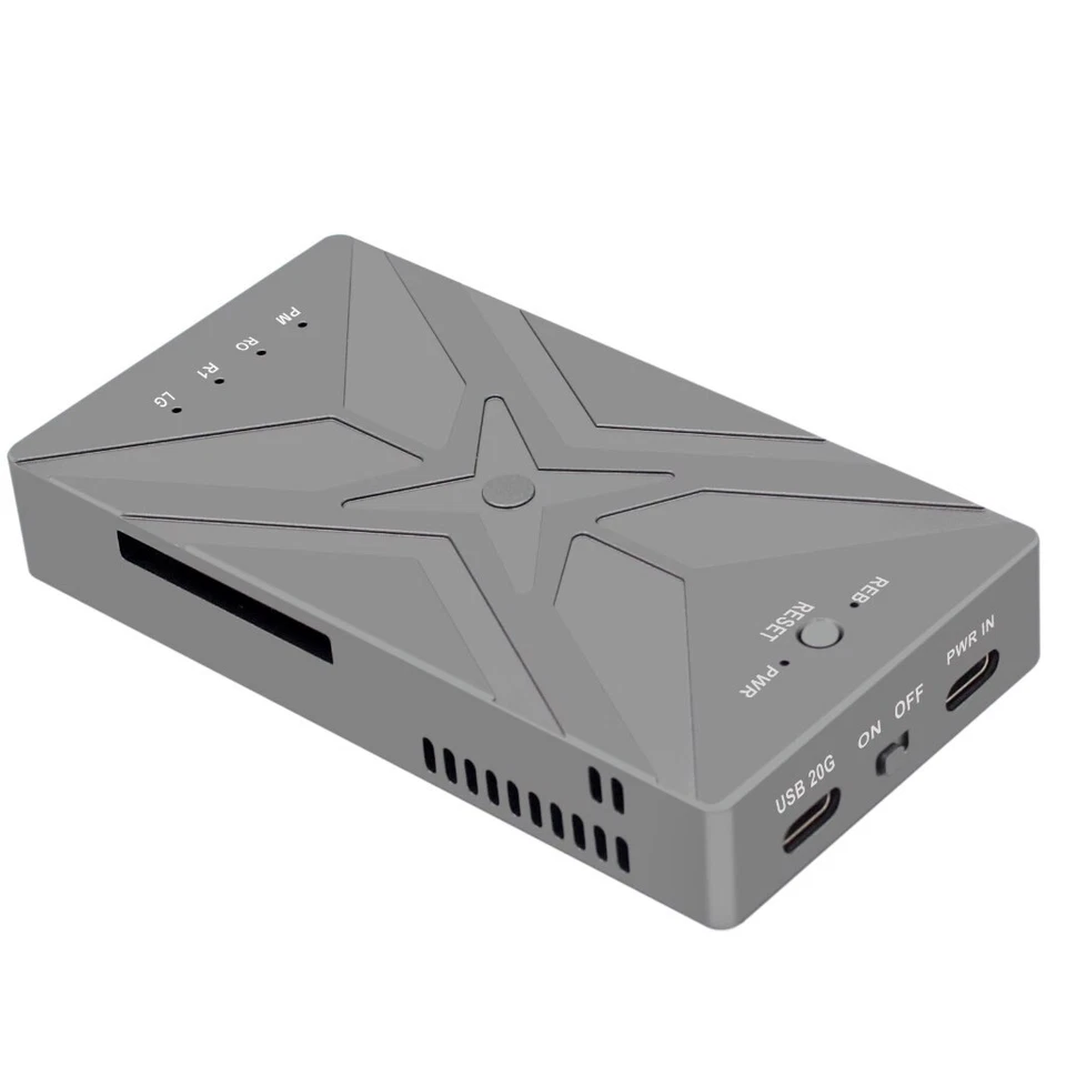 Type-C USB3.2 Gen2 20Gbps Dual Bay M.2 Enclosure for NVME SSDs, RAID Support - Image 4 of 4