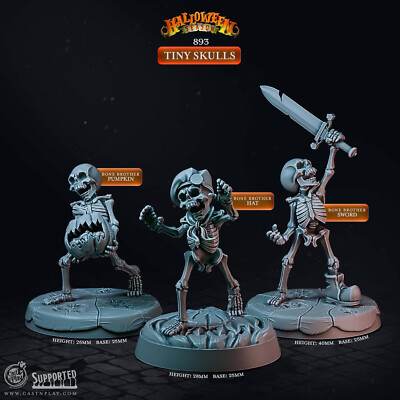 Tiny Terrors Halloween Season CastNPlay D&D Miniatur Wargaming 3D gedruckt