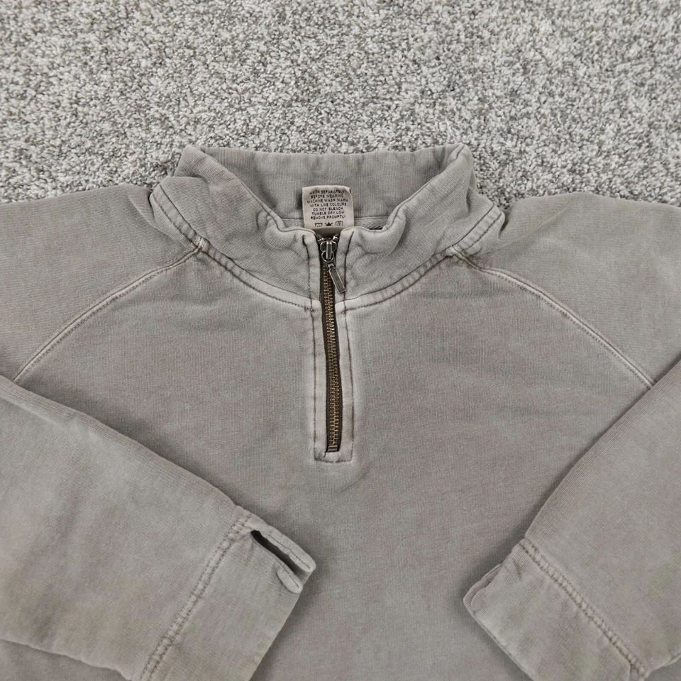 VTG Cabelas Sweater Mens XL Gray Pullover 1/4 Zip Mock Neck Sweatshirt Outdoor - Image 3 of 4