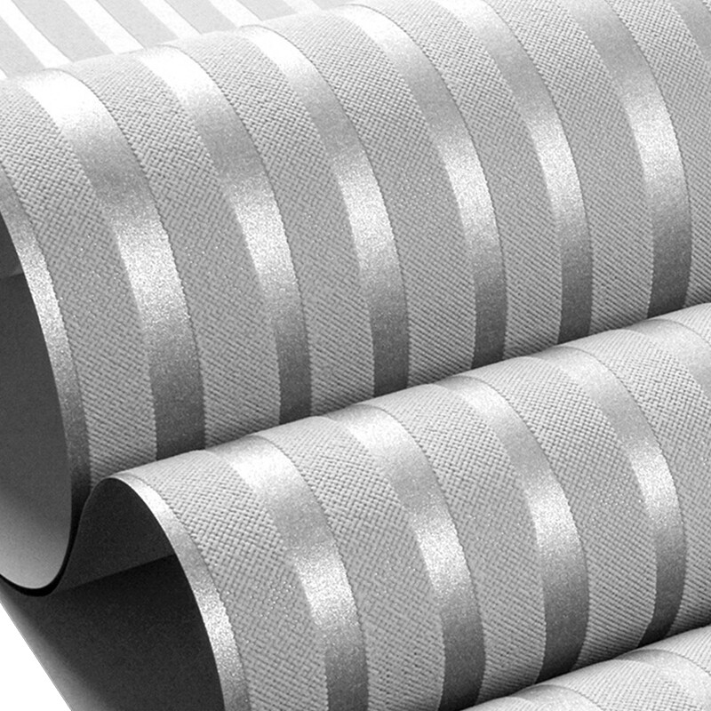 Modern Grey Sliver.Metallic Stripe Textured Wallpaper NonWoven Wall