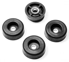 4 MEDIUM ROUND RUBBER FEET 0.859 W x 0.312 H - FURNITURE CHAIRS, TABLES, US MADE
