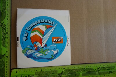 Alter Aufkleber Schiff Fähre Boot Surfing Segeln Zubehör Seil Tauspezialist FSE