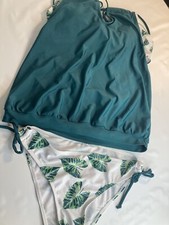 Bikini Set Womens Medium Green Leaf Two Piece