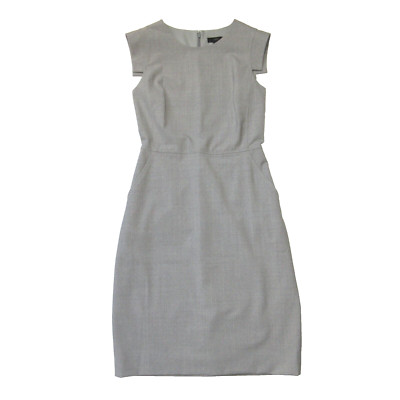 NWT J.Crew Resume Sheath in Heather Dusk Taupe Italian Stretch Wool Dress 12