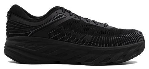 Hoka One One Womens Bondi 7 WIDE Black Running Shoes Sz 10.5D