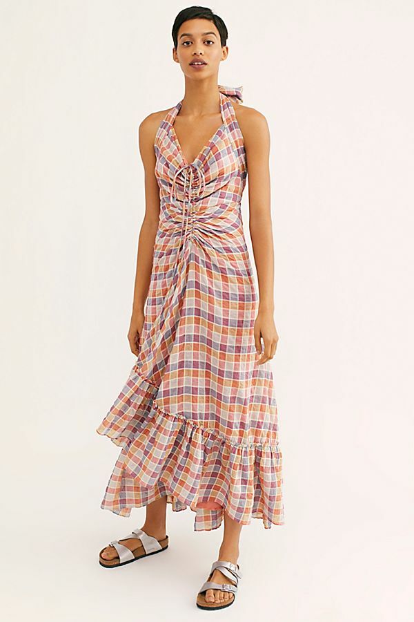 pastel rainbow wrap dress Essential Luisa Wrap Dress