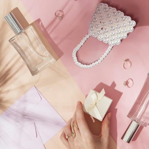 Pearl Damen Tasche Clutch Braut Reise Handtasche Abschlussball Abendtasche weiß - Bild 9 von 11