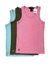 Polo Ralph Lauren Girl's Solid Tank Top - 3 color options -