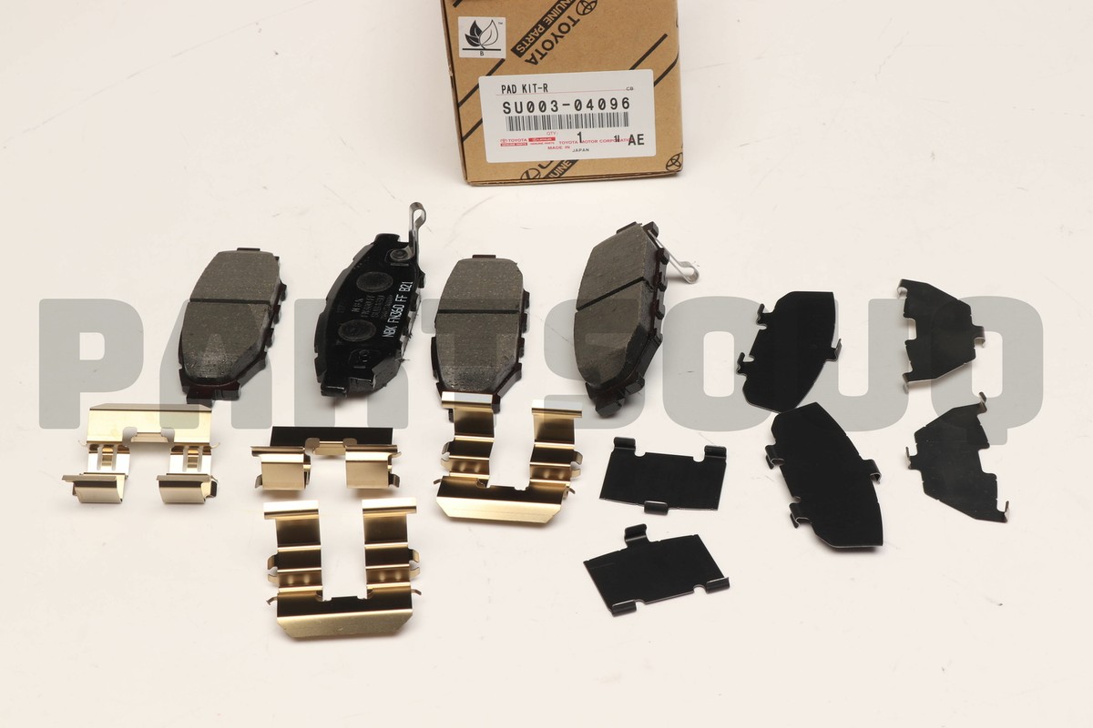 SU00304096 Genuine Toyota PAD KIT, DISC BRAKE, REAR SU003-04096 | eBay