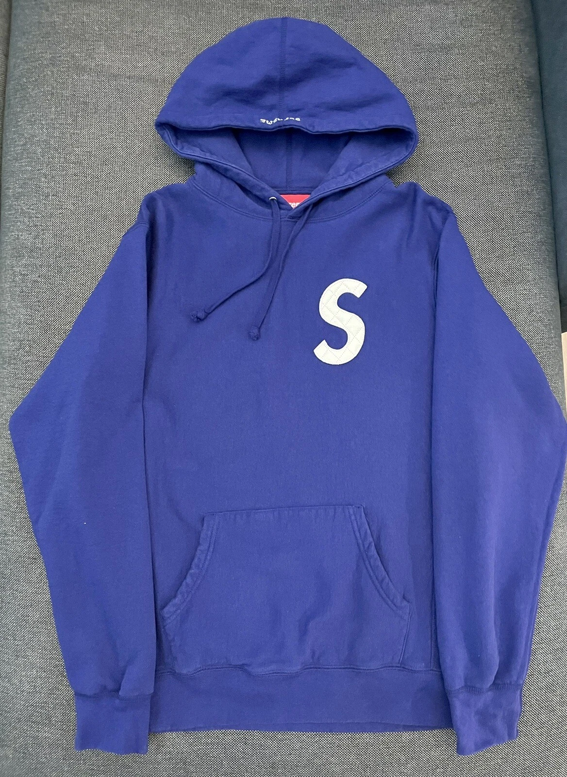 Sweat à capuche Supreme S Logo FW15 bleu moyen occasion