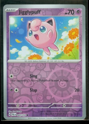 Pokemon JIGGLYPUFF 083/193 Paldea Evolved Rev Holo - - MINT | eBay