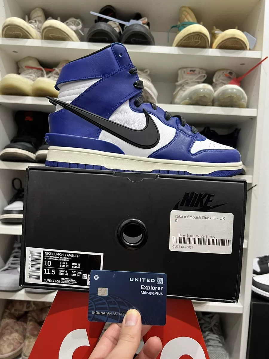 Size 10 - Nike Dunk High x Ambush Deep Royal CU7544-400 🔵✔️🏀