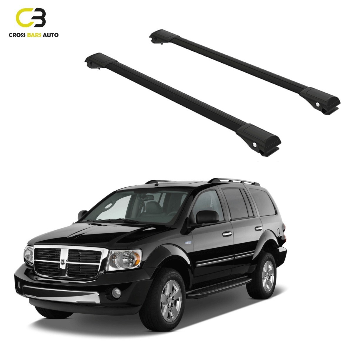 Roof Rack Rails Cross Bars Dodge Durango 2004 2009 Black eBay