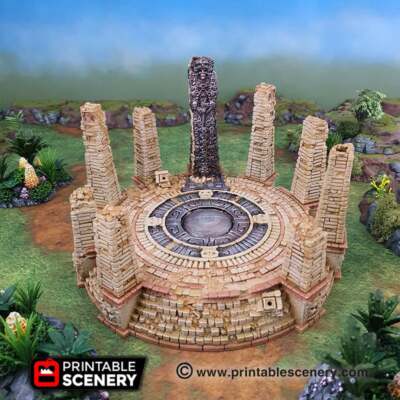 Kronos Occulus Ruins by Printable Scenery, 3D Printed Tabletop RPG Wargame