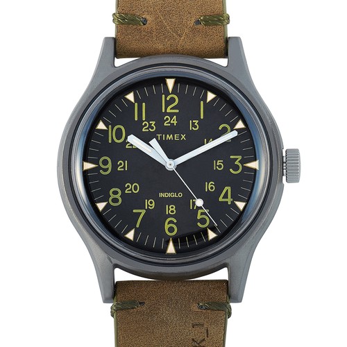 Timex MK1 40 mm Stainless Steel Gunmetal Olive Watch TW2R97000
