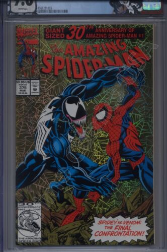 PRIMO: Amazing SPIDER-MAN #375 VENOM etichetta personalizzata 1993 Marvel quasi nuovo/MT 9,8 CGC - Foto 2 di 3
