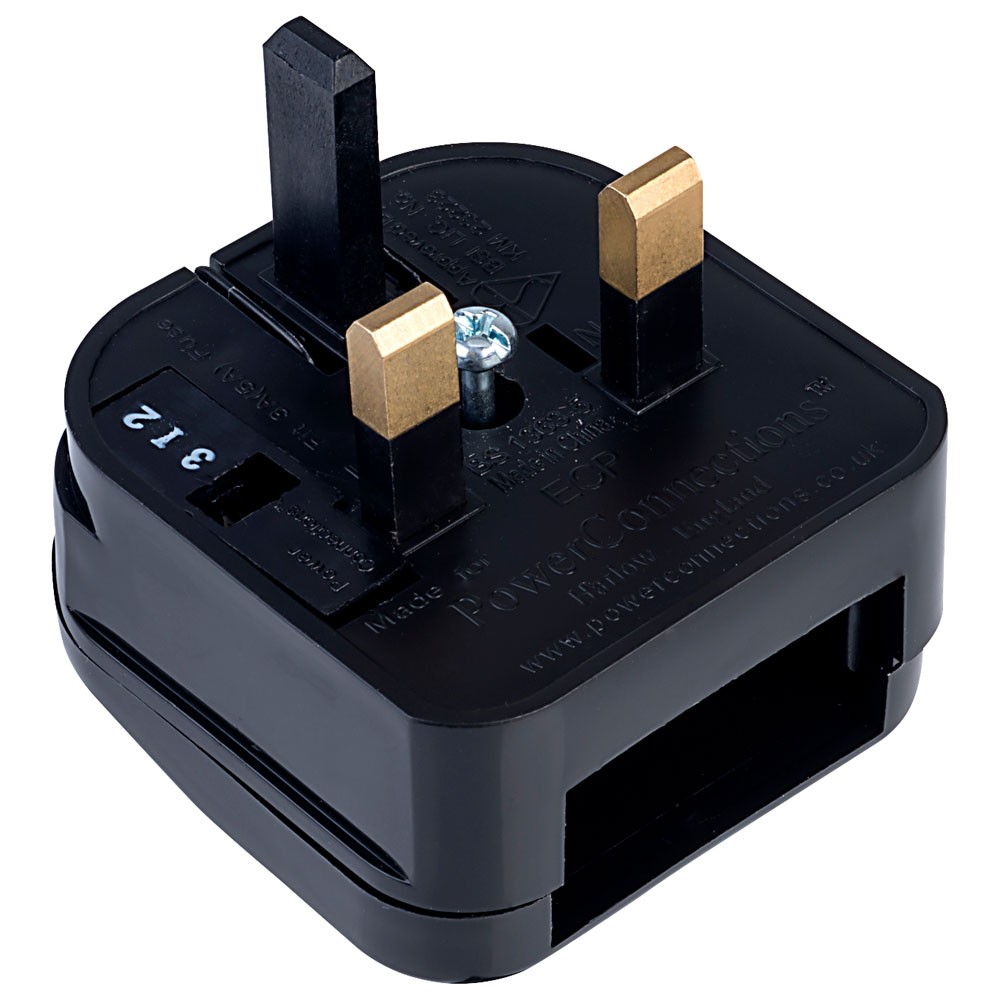Power Connections Plug Converter Black Returnable 3A