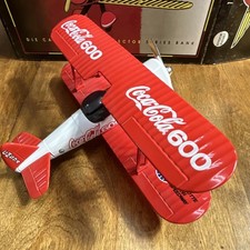 Coca-Cola Bi Wing Airplane Diecast Bank Charlotte Motor Speedway 1994 CMS94