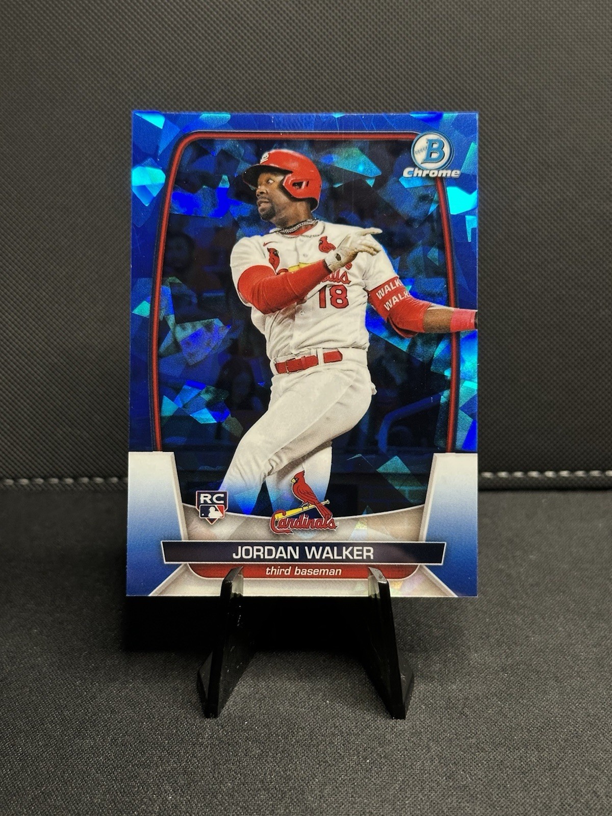 2023 Bowman Chrome Sapphire Jordan Walker #18 Cardinals Rookie