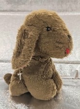 VINTAGE 1950's EDEN PUPPY BROWN PLUSH WIND UP MUSICAL "OH WHERE OH WHERE"